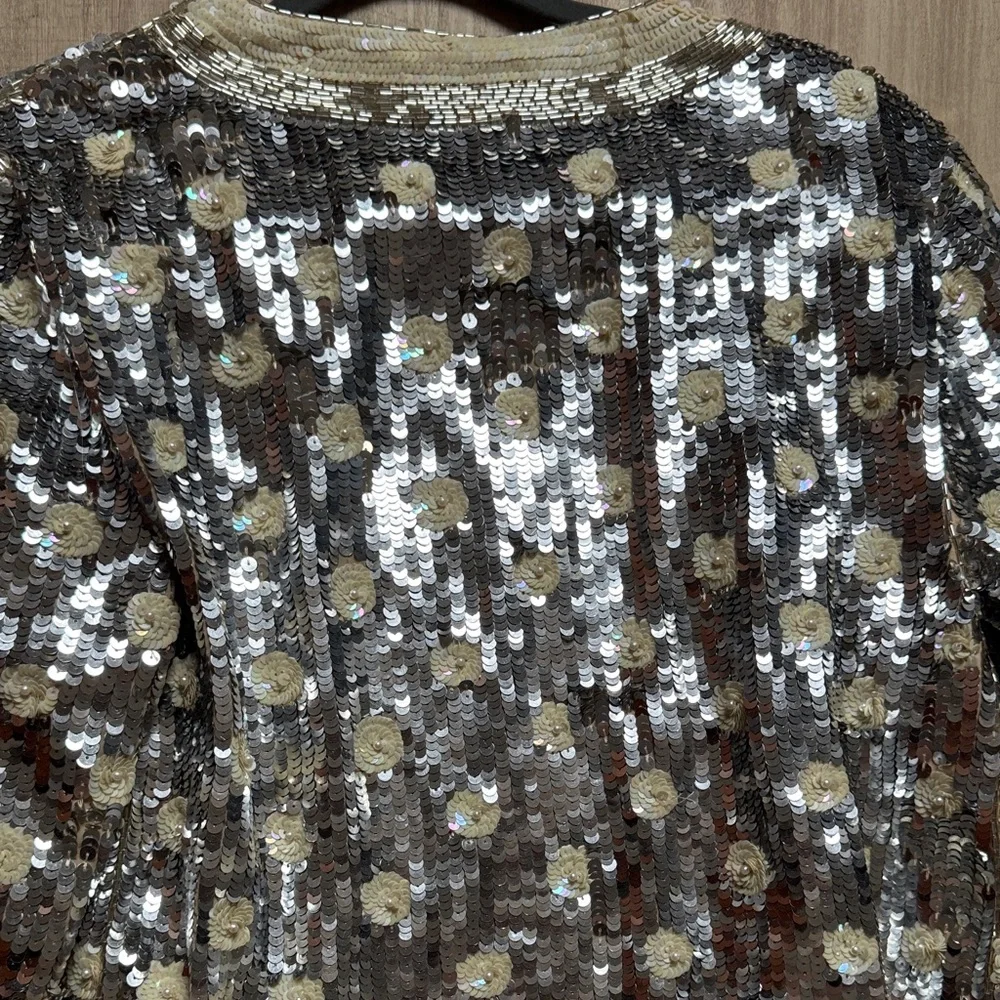 Chasing unicorns Sequin Embellished Gold & Silver Jacket - Women's - Picture 3 of 4
